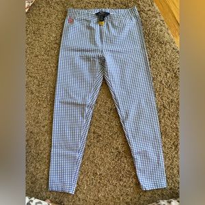 Kids POLO Ralph Lauren blue and white plaid pants size small